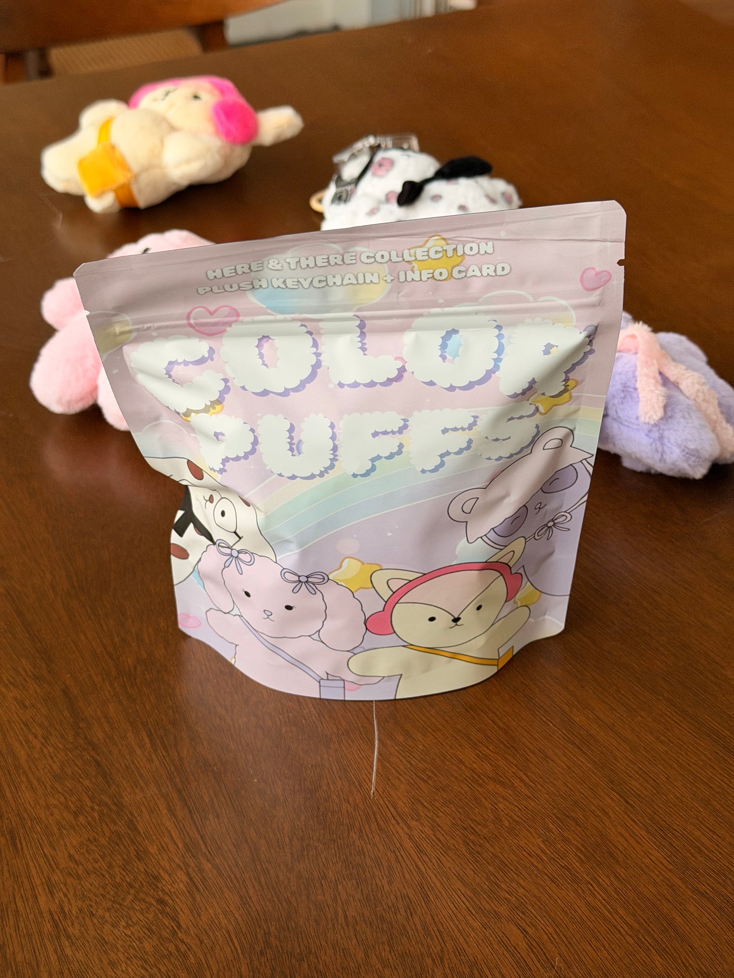 Color puffs- plushie keychain blind bag