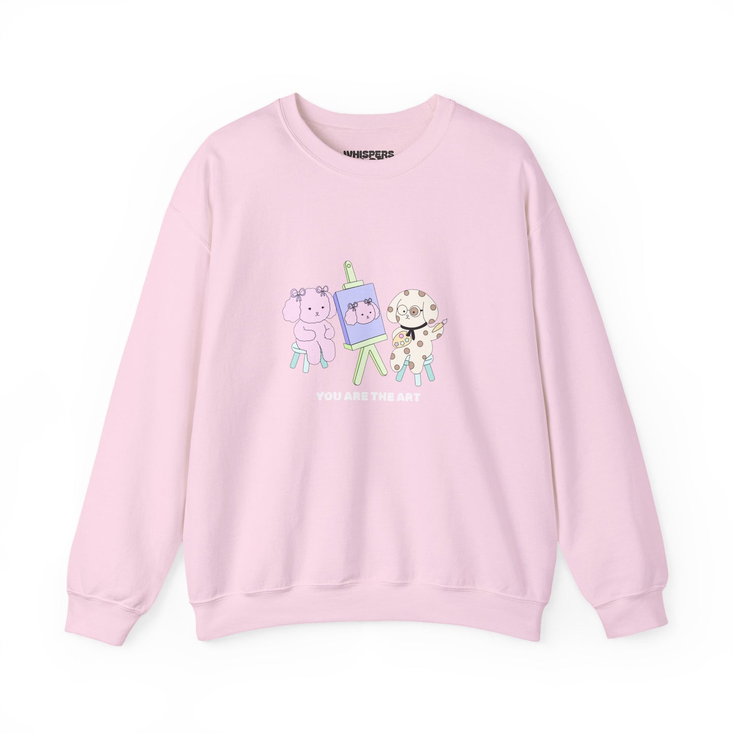 You Are The Art sweatshirt - here, there, everywhere collection. Cute Animal Art Crewneck Sweatshirt