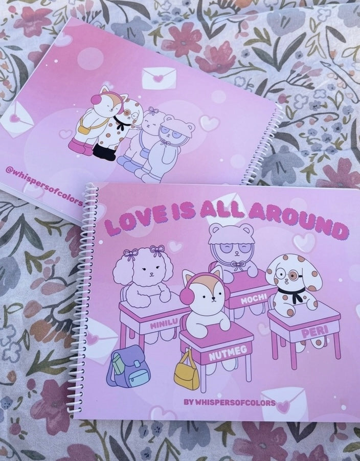 LOVE IS ALL AROUND COLORING BOOK ONLY