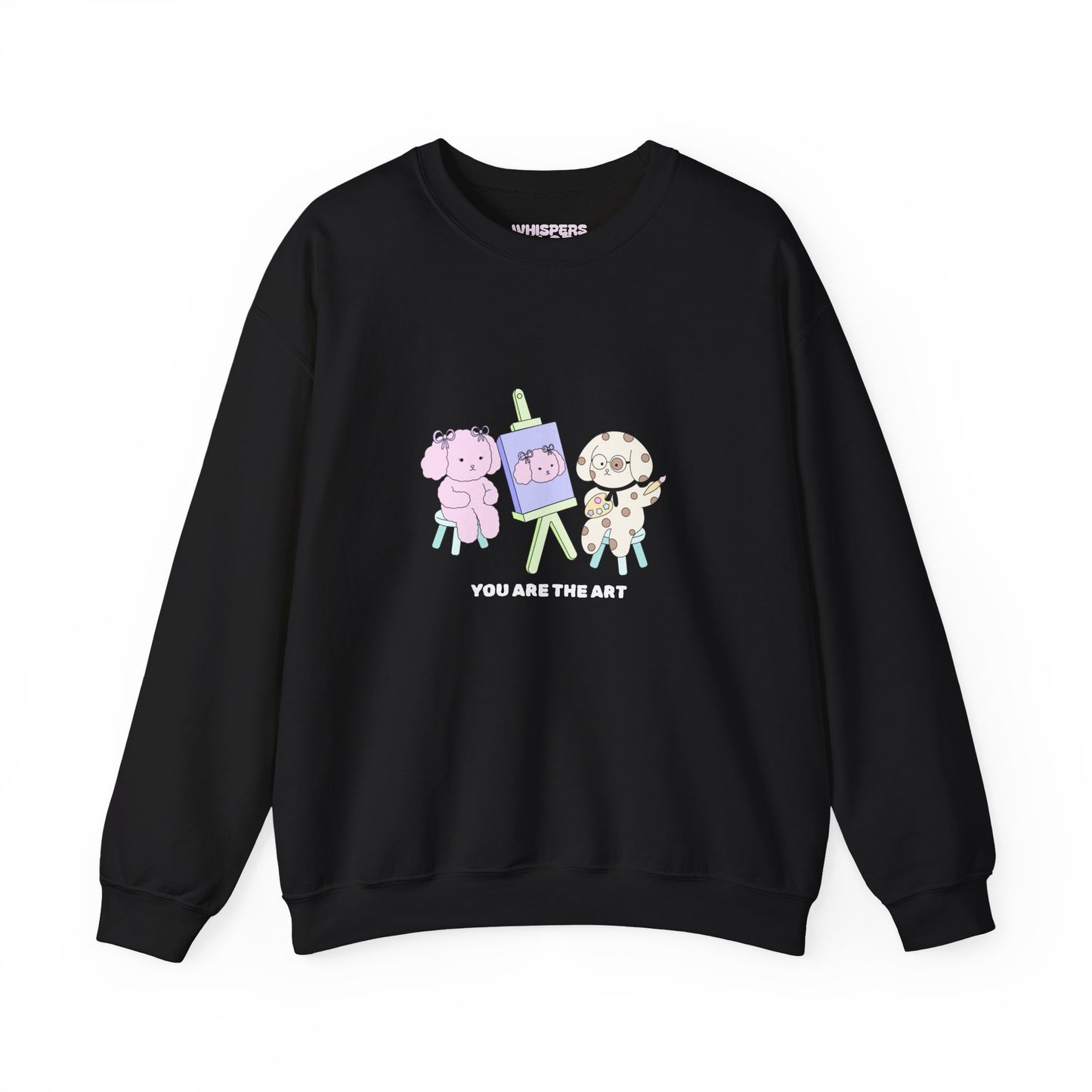 You Are The Art sweatshirt - here, there, everywhere collection. Cute Animal Art Crewneck Sweatshirt